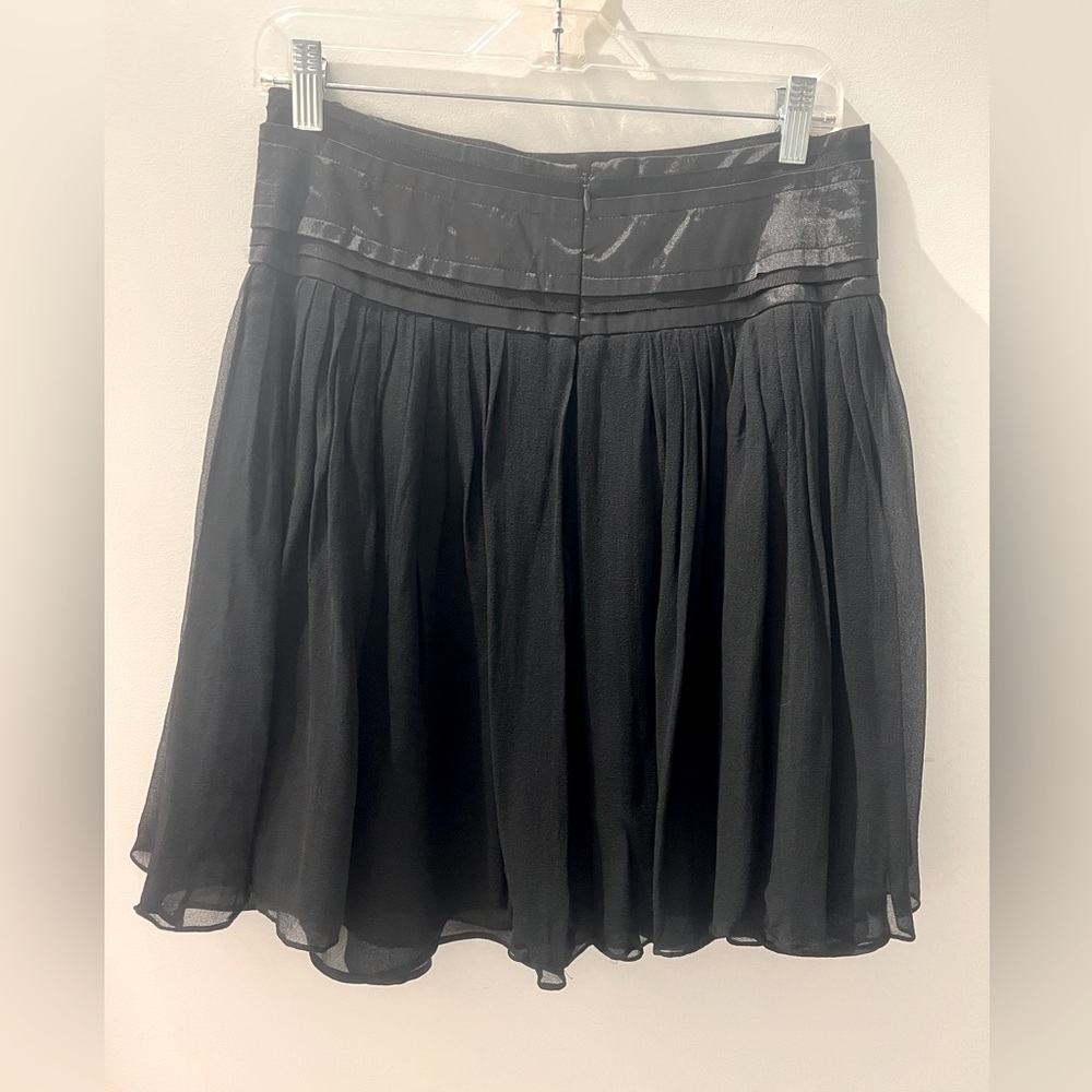 Vintage Vertigo Paris Silk Pleated Skirt w/ Ribbon Waistband – Size 4, W 29-30” - Picture 4 of 4